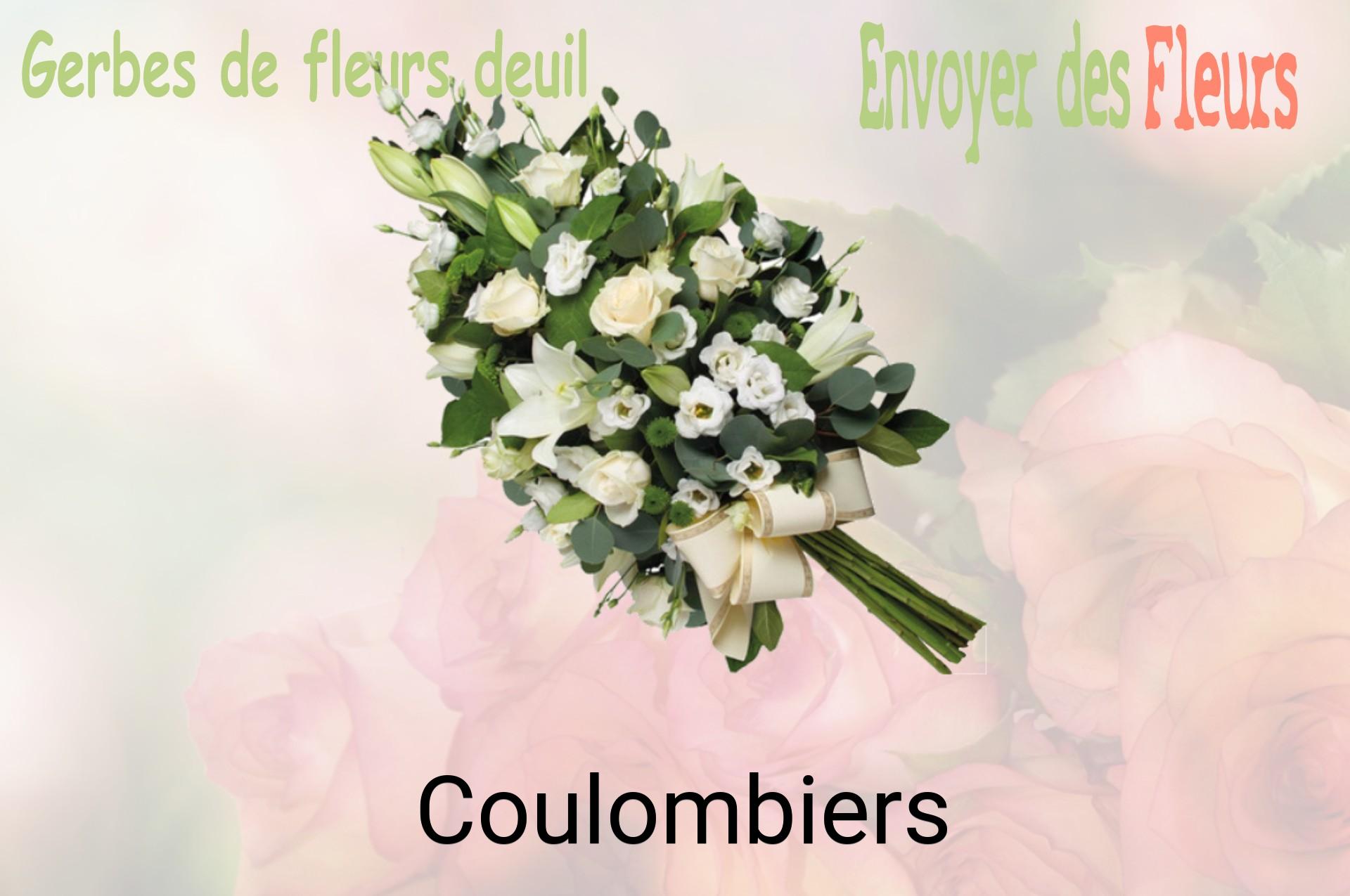 Gerbe de fleurs de deuil livrée à Coulombiers